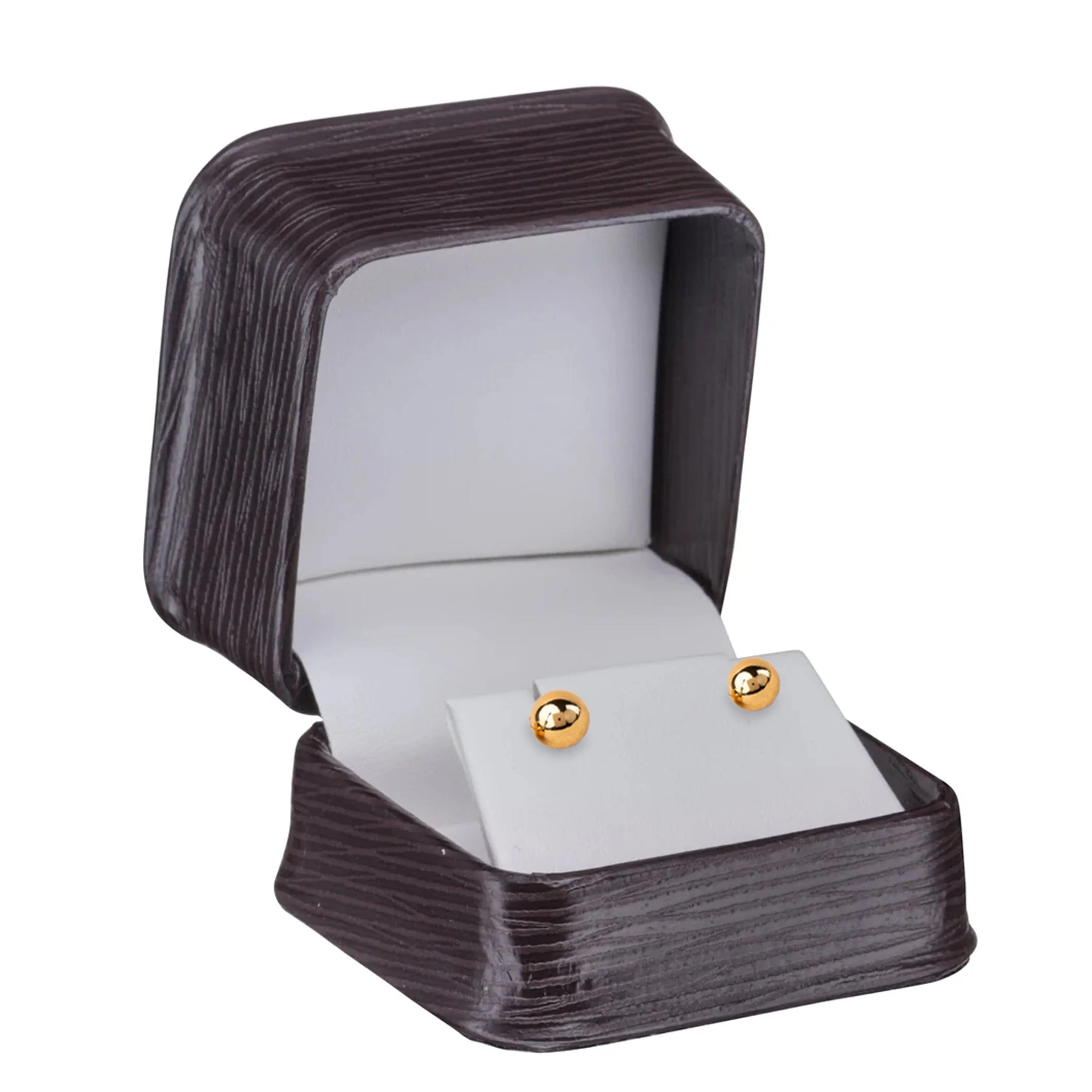 Textured Leatherette Earring Box, Exquisite Collection