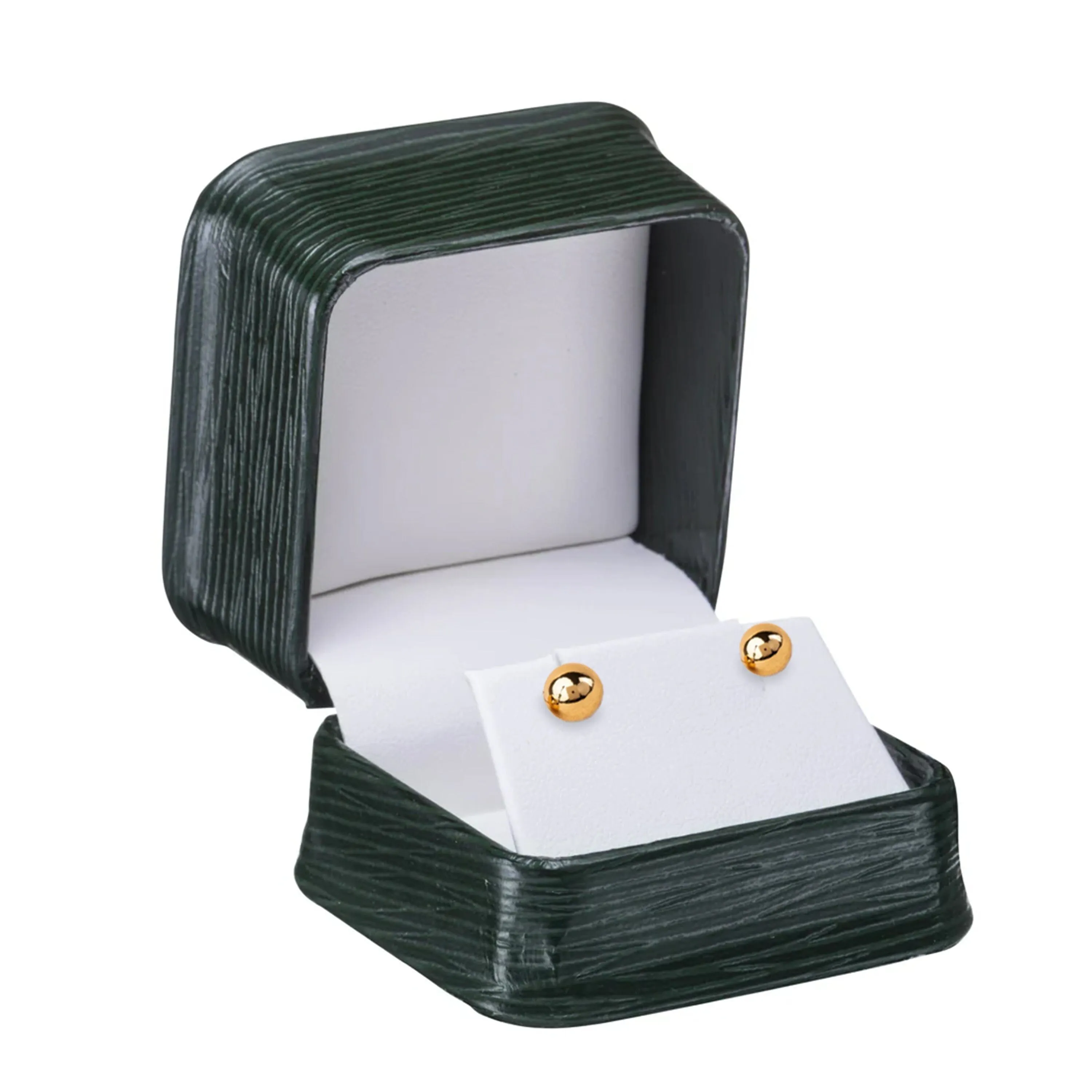 Textured Leatherette Earring Box, Exquisite Collection