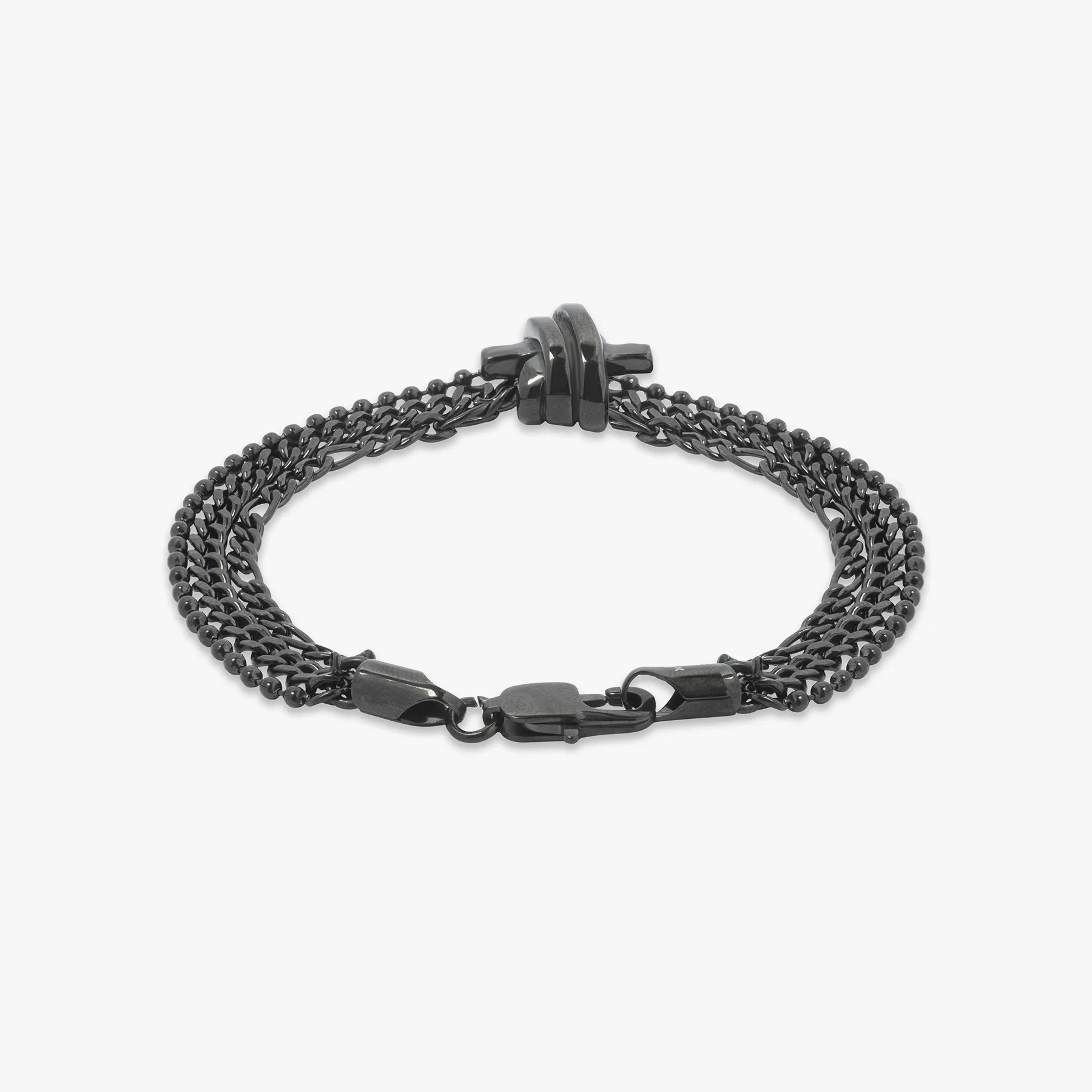 THOMPSON Black IP Twisted Knot bracelet