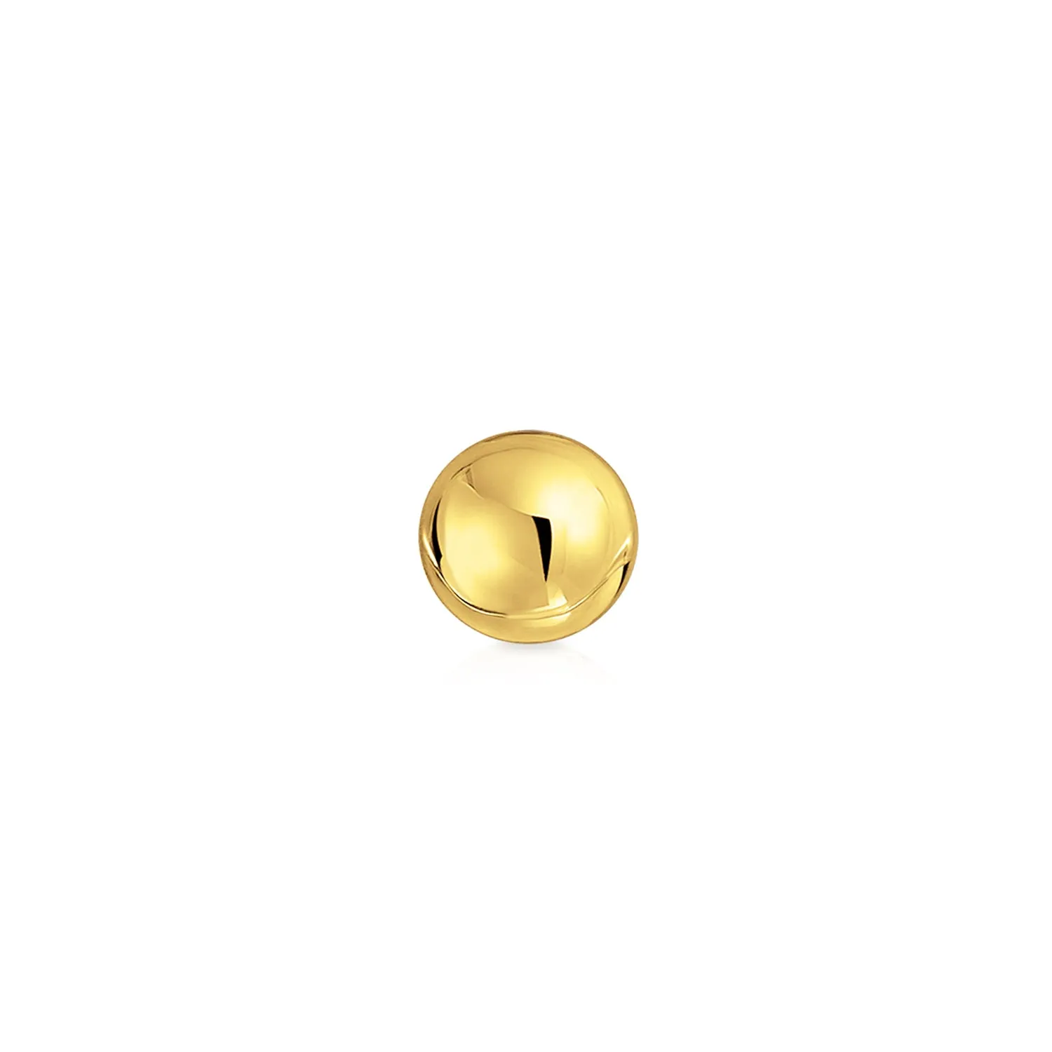 Tiny Hollow Cartilage Ear Stud 14K Gold Ball Earrings in 3MM 4MM 5MM