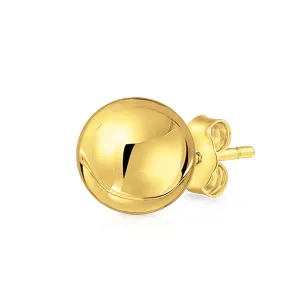 Tiny Hollow Cartilage Ear Stud 14K Gold Ball Earrings in 3MM 4MM 5MM