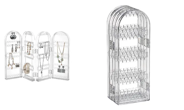 Transparent Folding Screen Jewellery Display Stand