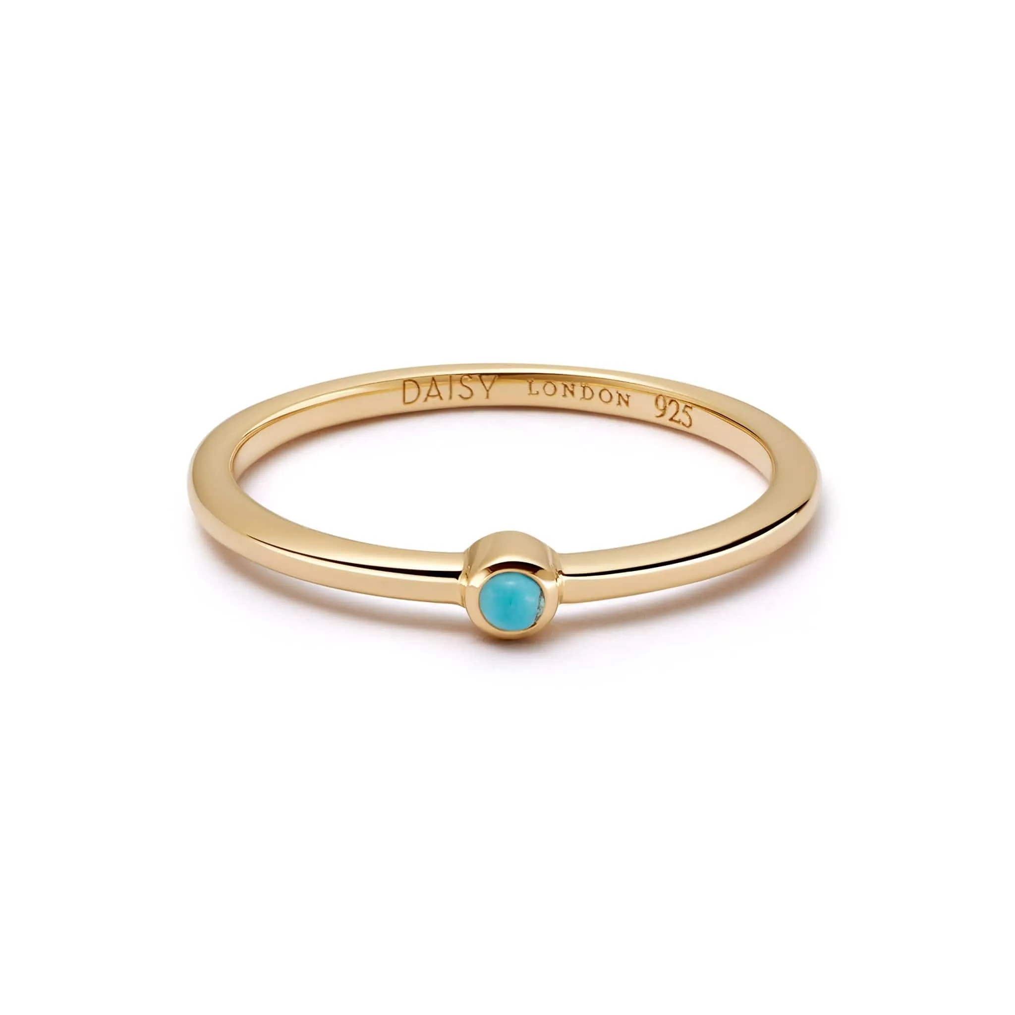 Turquoise Healing Stone Ring 18ct Gold Plate