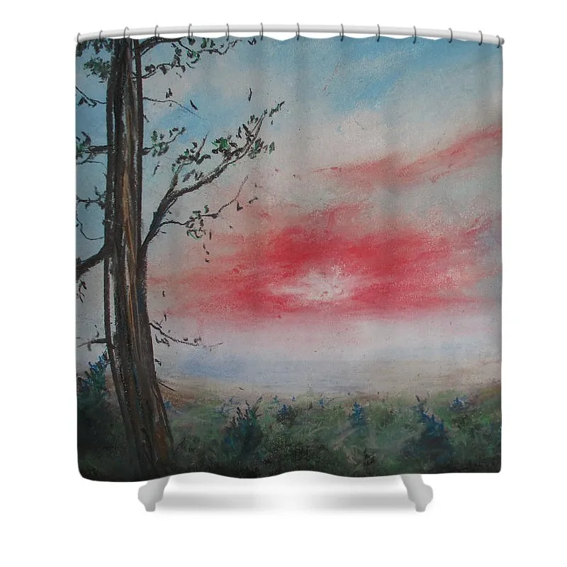 Twisting Sun - Shower Curtain