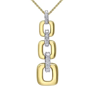 Two-Tone Gold Diamond Chain Pendant