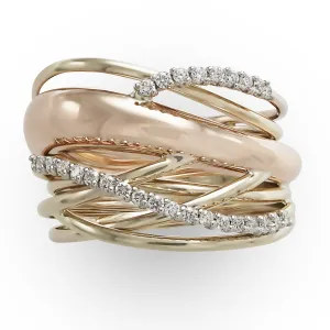 Two-Tone Gold Diamond Ring