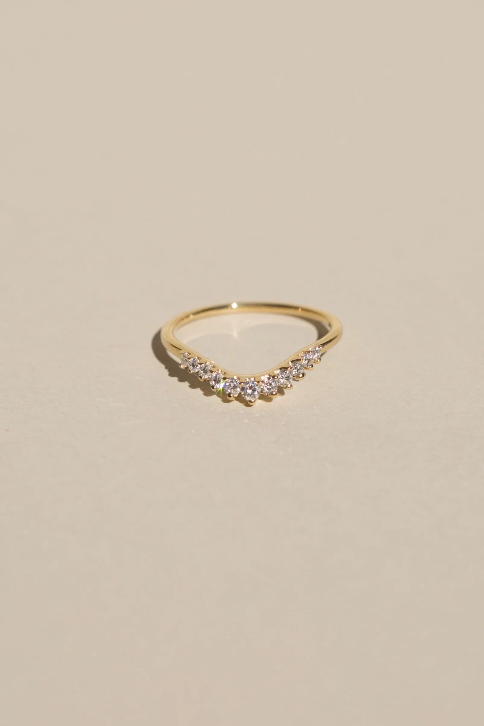 White Diamond Tiara Curve Band