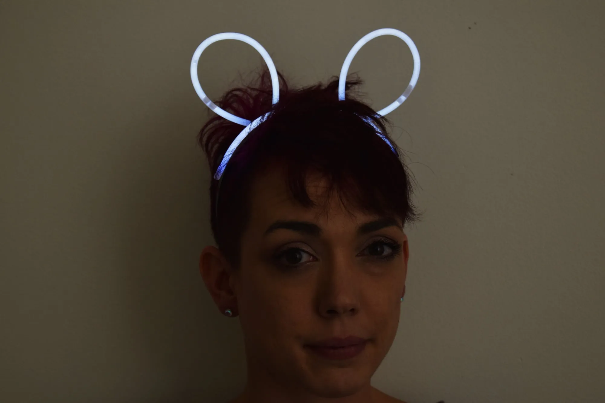 White Glow Stick Bunny Ears- Single Retail Packs