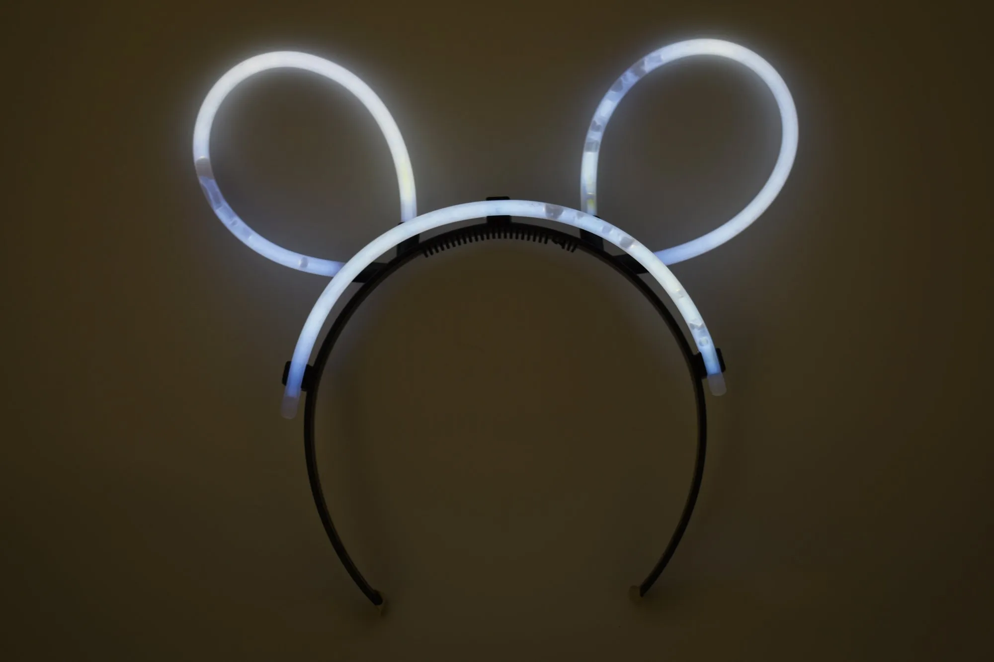 White Glow Stick Bunny Ears- Single Retail Packs