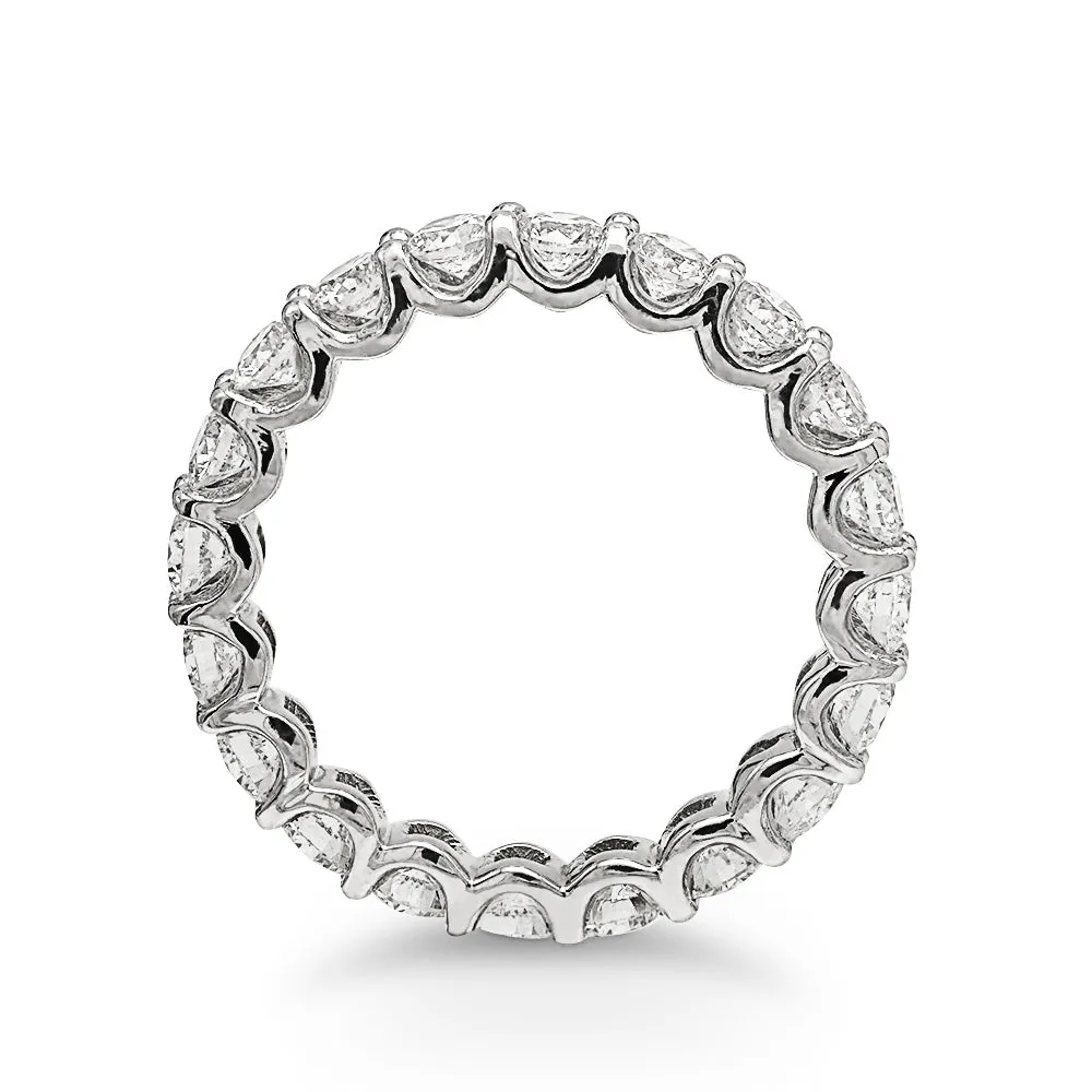 White Gold Eternity Band, 2.13 Carats Total Weight