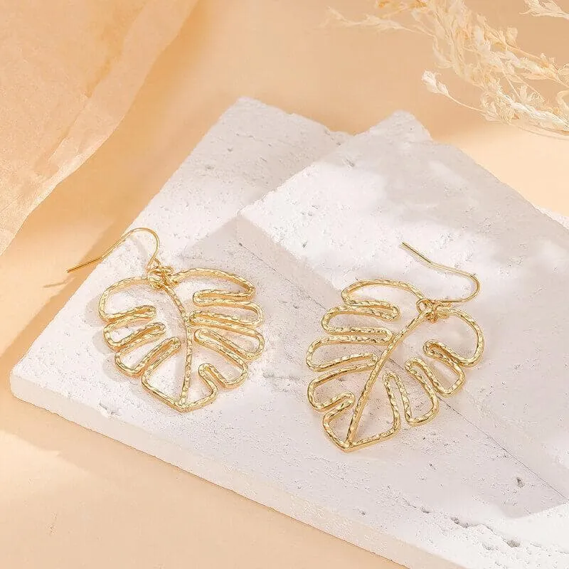 Women's Geometric Leaf Earrings