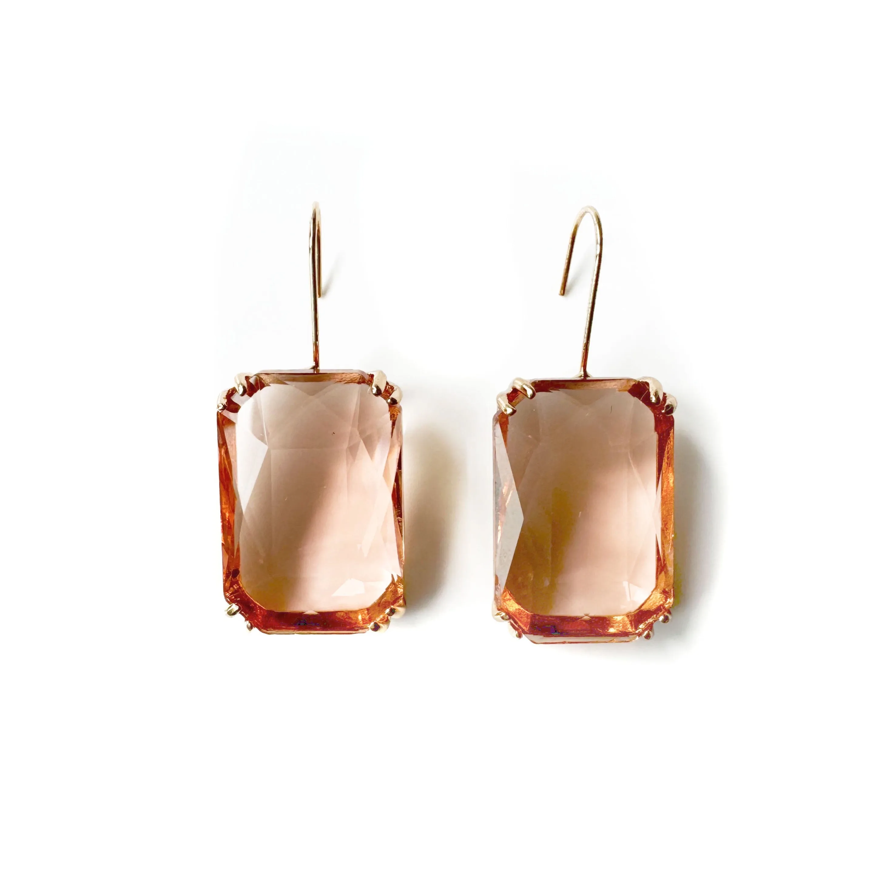 Zara Peach Jewel Earrings