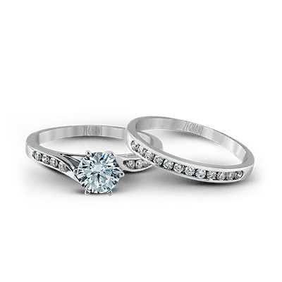 ZR416 Wedding Set in 14k Gold with Diamonds